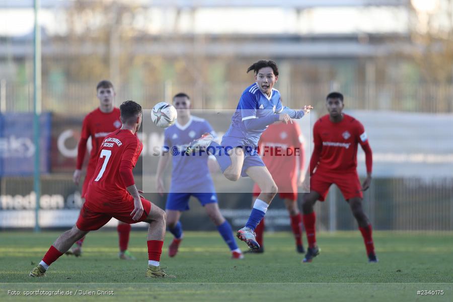 Ben Stapf, KRE Sportpark, Würzburg, 13.11.2022, sport, action, Fussball, BFV, November 2022, Saison 2022/2023, 13. Spieltag, Bayernliga U19, SVA, FWK, SV Viktoria Aschaffenburg, FC Würzburger Kickers - Bild-ID: 2346175