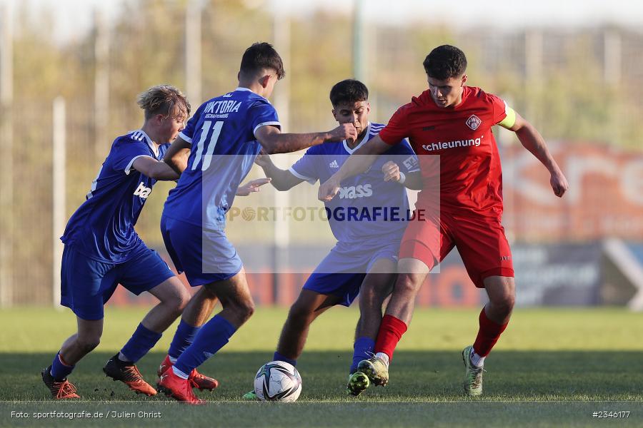 Marcel Fischer, KRE Sportpark, Würzburg, 13.11.2022, sport, action, Fussball, BFV, November 2022, Saison 2022/2023, 13. Spieltag, Bayernliga U19, SVA, FWK, SV Viktoria Aschaffenburg, FC Würzburger Kickers - Bild-ID: 2346177