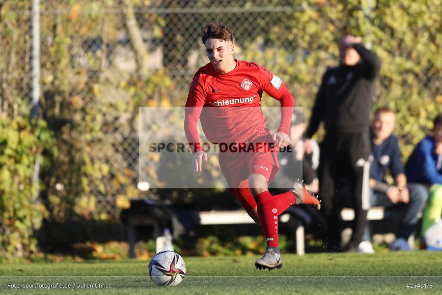 Dennis Deppner, KRE Sportpark, Würzburg, 13.11.2022, sport, action, Fussball, BFV, November 2022, Saison 2022/2023, 13. Spieltag, Bayernliga U19, SVA, FWK, SV Viktoria Aschaffenburg, FC Würzburger Kickers - Bild-ID: 2346178