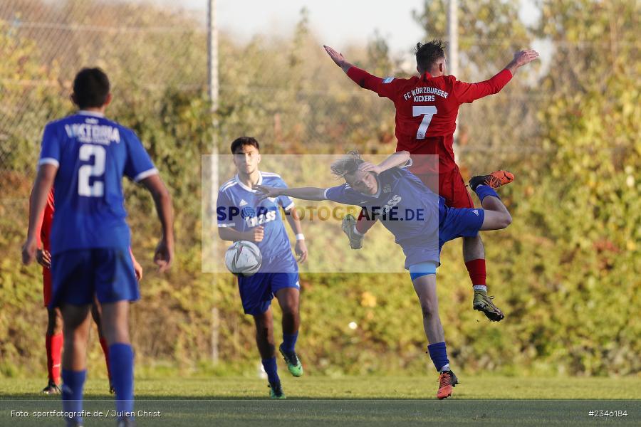 Luca Staab, KRE Sportpark, Würzburg, 13.11.2022, sport, action, Fussball, BFV, November 2022, Saison 2022/2023, 13. Spieltag, Bayernliga U19, SVA, FWK, SV Viktoria Aschaffenburg, FC Würzburger Kickers - Bild-ID: 2346184