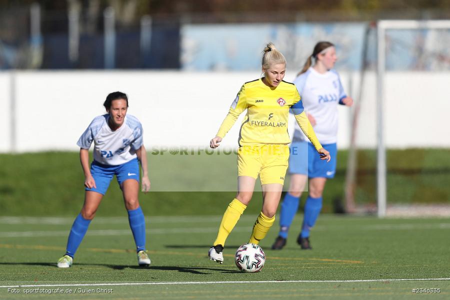 Franziska Gibfried, Sportpark Heuchelhof, Würzburg, 13.11.2022, sport, action, Fussball, BFV, November 2022, Saison 2022/2023, 10. Spieltag, Frauen BOL, FVK, FWK, FVgg Kickers Aschaffenburg, FC Würzburger Kickers II - Bild-ID: 2346335 Franziska Gibfried, Sportpark Heuchelhof, Würzburg, 13.11.2022, sport, action, Fussball, BFV, November 2022, Saison 2022/2023, 10. Spieltag, Frauen BOL, FVK, FWK, FVgg Kickers Aschaffenburg, FC Würzburger Kickers II - Bild-ID: 2346335