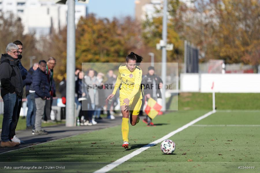 Julia Forster, Sportpark Heuchelhof, Würzburg, 13.11.2022, sport, action, Fussball, BFV, November 2022, Saison 2022/2023, 10. Spieltag, Frauen BOL, FVK, FWK, FVgg Kickers Aschaffenburg, FC Würzburger Kickers II - Bild-ID: 2346499 Julia Forster, Sportpark Heuchelhof, Würzburg, 13.11.2022, sport, action, Fussball, BFV, November 2022, Saison 2022/2023, 10. Spieltag, Frauen BOL, FVK, FWK, FVgg Kickers Aschaffenburg, FC Würzburger Kickers II - Bild-ID: 2346499