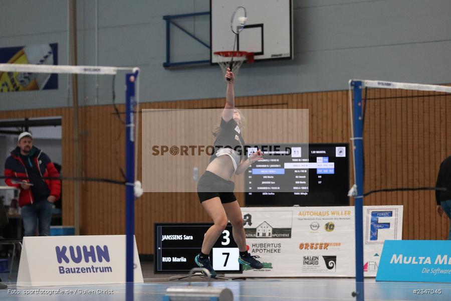 Sara Janssens, Hans-Wilhelm-Renkhoff-Halle, Marktheidenfeld, 20.11.2022, sport, action, DBV, November 2022, Saison 2022/2023, 2. Bundesliga Süd, Badminton, 1. BV Maintal 1978, TV 1884 Marktheidenfeld - Bild-ID: 2347045 Sara Janssens, Hans-Wilhelm-Renkhoff-Halle, Marktheidenfeld, 20.11.2022, sport, action, DBV, November 2022, Saison 2022/2023, 2. Bundesliga Süd, Badminton, 1. BV Maintal 1978, TV 1884 Marktheidenfeld - Bild-ID: 2347045