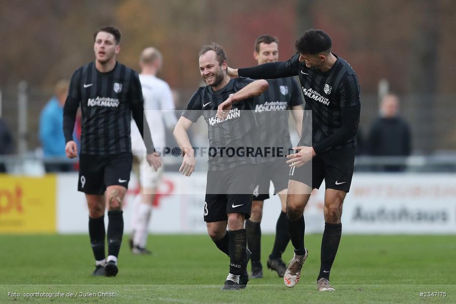 Max Lambrecht, Torjubel, Steffen Lehofer, Sportgelände, Karlburg, 26.11.2022, sport, action, Fussball, BFV, November 2022, Saison 2022/2023, 23. Spieltag, Landesliga Nordwest, ASV, TSV, ASV Rimpar, TSV Karlburg - Bild-ID: 2347175