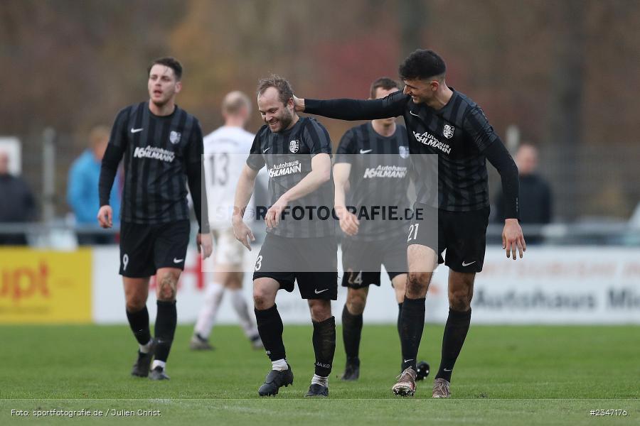 Max Lambrecht, Torjubel, Steffen Lehofer, Sportgelände, Karlburg, 26.11.2022, sport, action, Fussball, BFV, November 2022, Saison 2022/2023, 23. Spieltag, Landesliga Nordwest, ASV, TSV, ASV Rimpar, TSV Karlburg - Bild-ID: 2347176