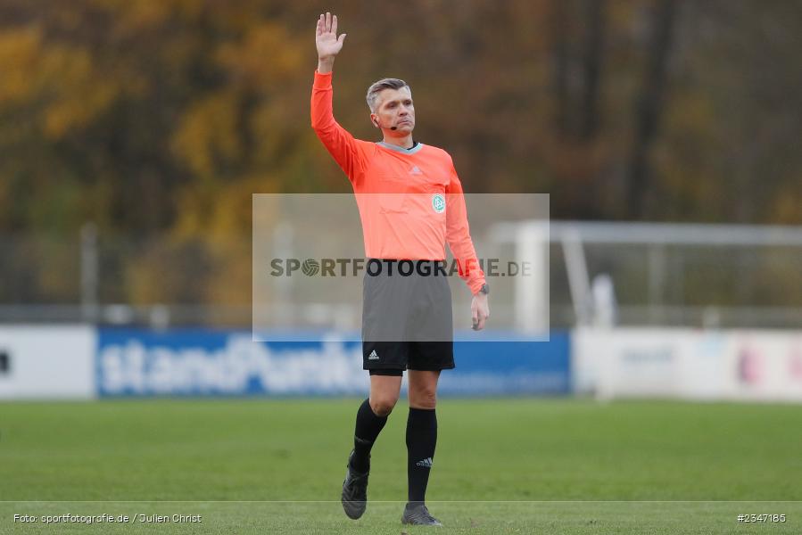 Schiedsrichter, Thomas Stein, Sportgelände, Karlburg, 26.11.2022, sport, action, Fussball, BFV, November 2022, Saison 2022/2023, 23. Spieltag, Landesliga Nordwest, ASV, TSV, ASV Rimpar, TSV Karlburg - Bild-ID: 2347185