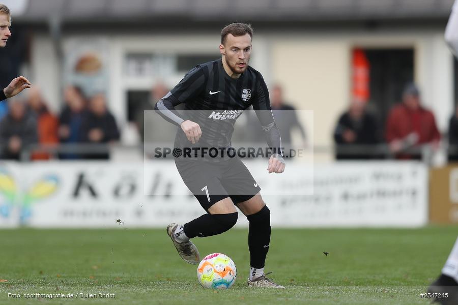 Justin Schulz, Sportgelände, Karlburg, 26.11.2022, sport, action, Fussball, BFV, November 2022, Saison 2022/2023, 23. Spieltag, Landesliga Nordwest, ASV, TSV, ASV Rimpar, TSV Karlburg - Bild-ID: 2347245
