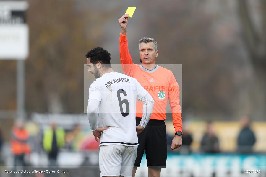 Schiedsrichter, Thomas Stein, Sportgelände, Karlburg, 26.11.2022, sport, action, Fussball, BFV, November 2022, Saison 2022/2023, 23. Spieltag, Landesliga Nordwest, ASV, TSV, ASV Rimpar, TSV Karlburg - Bild-ID: 2347275
