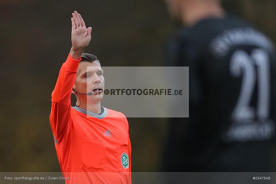 Schiedsrichter, Thomas Stein, Sportgelände, Karlburg, 26.11.2022, sport, action, Fussball, BFV, November 2022, Saison 2022/2023, 23. Spieltag, Landesliga Nordwest, ASV, TSV, ASV Rimpar, TSV Karlburg - Bild-ID: 2347348