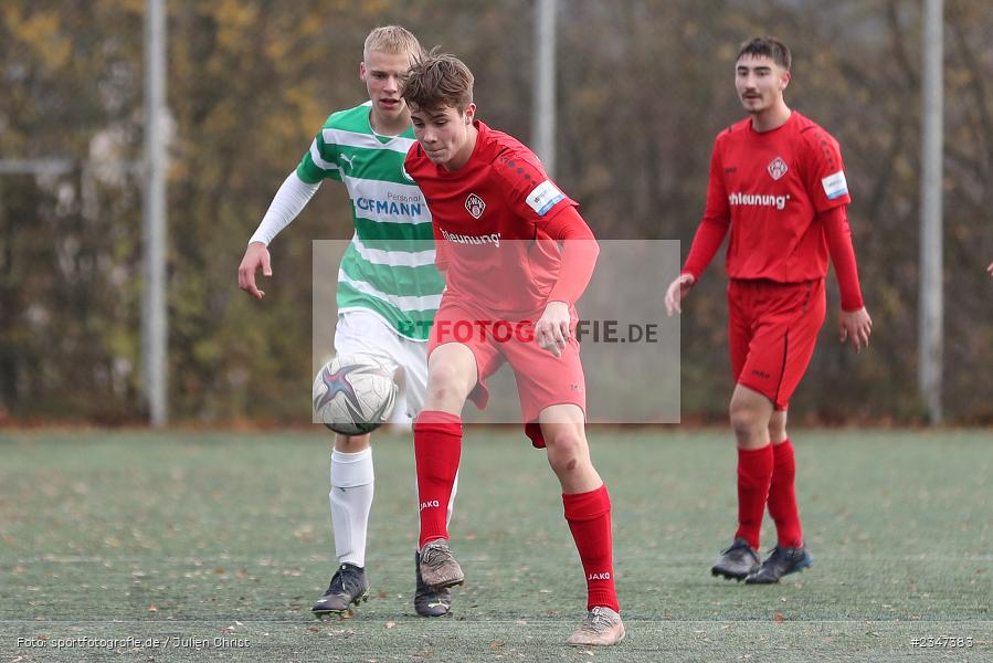 Linus Grill, FLYERALARM Arena, Würzburg, 27.11.2022, sport, action, Fussball, BFV, November 2022, Saison 2022/2023, U19 Bayernliga, 15. Spieltag, SGF, FWK, SpVgg Greuther Fürth, FC Würzburger Kickers - Bild-ID: 2347383