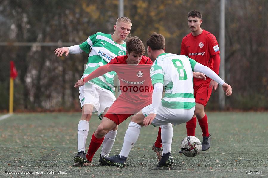 Linus Grill, FLYERALARM Arena, Würzburg, 27.11.2022, sport, action, Fussball, BFV, November 2022, Saison 2022/2023, U19 Bayernliga, 15. Spieltag, SGF, FWK, SpVgg Greuther Fürth, FC Würzburger Kickers - Bild-ID: 2347384