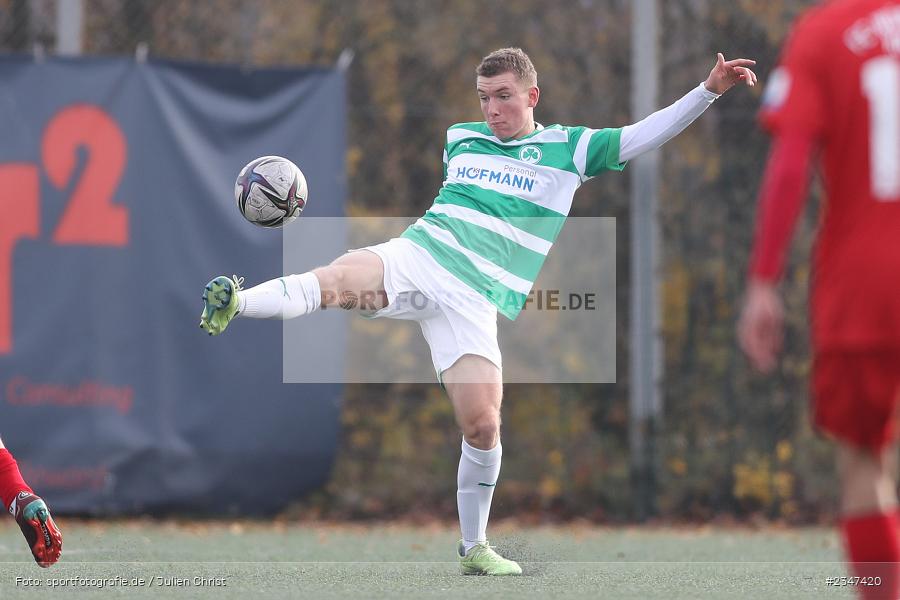 Patrick Götzelmann, FLYERALARM Arena, Würzburg, 27.11.2022, sport, action, Fussball, BFV, November 2022, Saison 2022/2023, U19 Bayernliga, 15. Spieltag, SGF, FWK, SpVgg Greuther Fürth, FC Würzburger Kickers - Bild-ID: 2347420