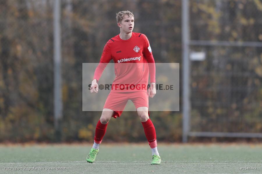 Luca Breunig, FLYERALARM Arena, Würzburg, 27.11.2022, sport, action, Fussball, BFV, November 2022, Saison 2022/2023, U19 Bayernliga, 15. Spieltag, SGF, FWK, SpVgg Greuther Fürth, FC Würzburger Kickers - Bild-ID: 2347499