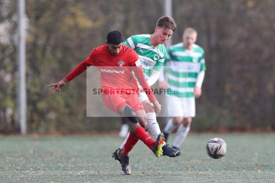 Geremi Perera, FLYERALARM Arena, Würzburg, 27.11.2022, sport, action, Fussball, BFV, November 2022, Saison 2022/2023, U19 Bayernliga, 15. Spieltag, SGF, FWK, SpVgg Greuther Fürth, FC Würzburger Kickers - Bild-ID: 2347531