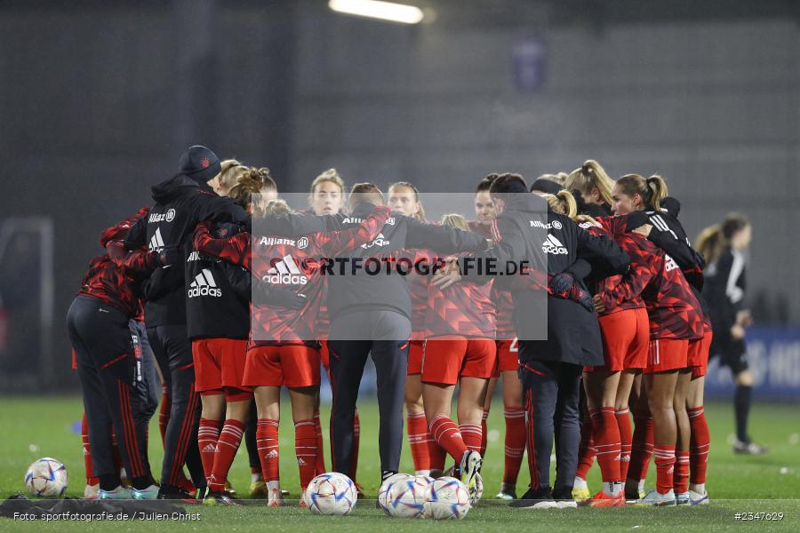 Mannschaftskreis, Dietmar-Hopp-Stadion, Hoffenheim, 02.12.2022, sport, action, Fussball, DFB, Dezember 2022, Saison 2022/2023, 9. Spieltag, FFBL, FLYERALARM Frauen-Bundesliga, FCB, TSG, FC Bayern München, TSG Hoffenheim - Bild-ID: 2347629