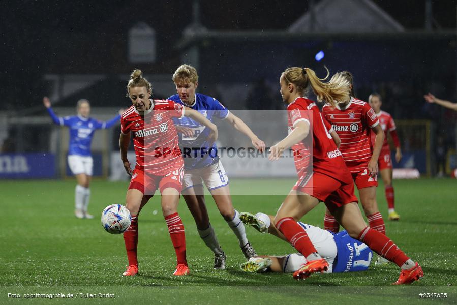 Carolin Simon, Dietmar-Hopp-Stadion, Hoffenheim, 02.12.2022, sport, action, Fussball, DFB, Dezember 2022, Saison 2022/2023, 9. Spieltag, FFBL, FLYERALARM Frauen-Bundesliga, FCB, TSG, FC Bayern München, TSG Hoffenheim - Bild-ID: 2347635 Carolin Simon, Dietmar-Hopp-Stadion, Hoffenheim, 02.12.2022, sport, action, Fussball, DFB, Dezember 2022, Saison 2022/2023, 9. Spieltag, FFBL, FLYERALARM Frauen-Bundesliga, FCB, TSG, FC Bayern München, TSG Hoffenheim - Bild-ID: 2347635