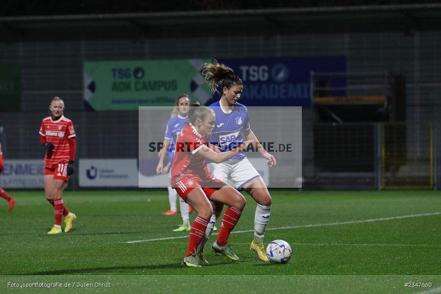 Georgia Stanway, Dietmar-Hopp-Stadion, Hoffenheim, 02.12.2022, sport, action, Fussball, DFB, Dezember 2022, Saison 2022/2023, 9. Spieltag, FFBL, FLYERALARM Frauen-Bundesliga, FCB, TSG, FC Bayern München, TSG Hoffenheim - Bild-ID: 2347660