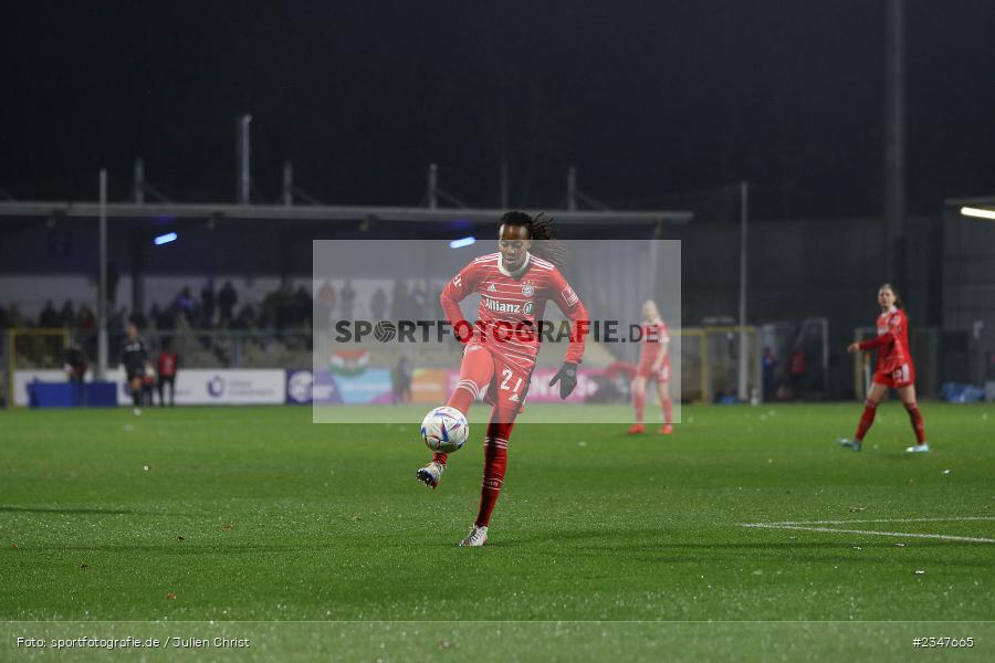 Emelyne Laurent, Dietmar-Hopp-Stadion, Hoffenheim, 02.12.2022, sport, action, Fussball, DFB, Dezember 2022, Saison 2022/2023, 9. Spieltag, FFBL, FLYERALARM Frauen-Bundesliga, FCB, TSG, FC Bayern München, TSG Hoffenheim - Bild-ID: 2347665