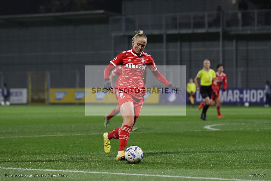 Lea Schüller, Dietmar-Hopp-Stadion, Hoffenheim, 02.12.2022, sport, action, Fussball, DFB, Dezember 2022, Saison 2022/2023, 9. Spieltag, FFBL, FLYERALARM Frauen-Bundesliga, FCB, TSG, FC Bayern München, TSG Hoffenheim - Bild-ID: 2347667