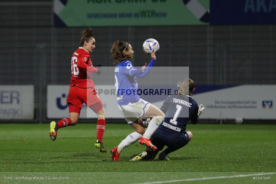 Torchance, Lina Magull, Dietmar-Hopp-Stadion, Hoffenheim, 02.12.2022, sport, action, Fussball, DFB, Dezember 2022, Saison 2022/2023, 9. Spieltag, FFBL, FLYERALARM Frauen-Bundesliga, FCB, TSG, FC Bayern München, TSG Hoffenheim - Bild-ID: 2347669
