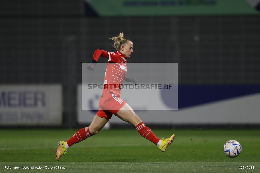 Lea Schüller, Dietmar-Hopp-Stadion, Hoffenheim, 02.12.2022, sport, action, Fussball, DFB, Dezember 2022, Saison 2022/2023, 9. Spieltag, FFBL, FLYERALARM Frauen-Bundesliga, FCB, TSG, FC Bayern München, TSG Hoffenheim - Bild-ID: 2347683