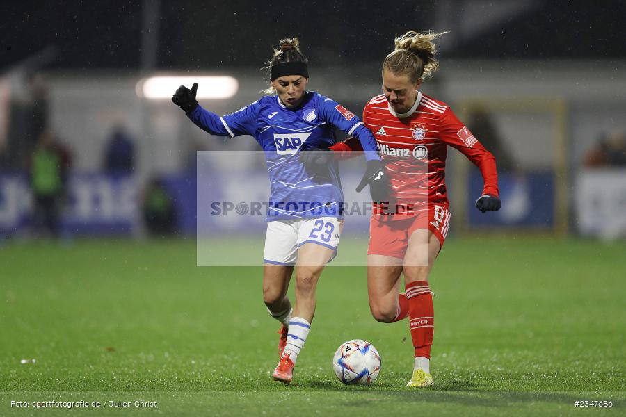 Ereleta Memeti, Dietmar-Hopp-Stadion, Hoffenheim, 02.12.2022, sport, action, Fussball, DFB, Dezember 2022, Saison 2022/2023, 9. Spieltag, FFBL, FLYERALARM Frauen-Bundesliga, FCB, TSG, FC Bayern München, TSG Hoffenheim - Bild-ID: 2347686
