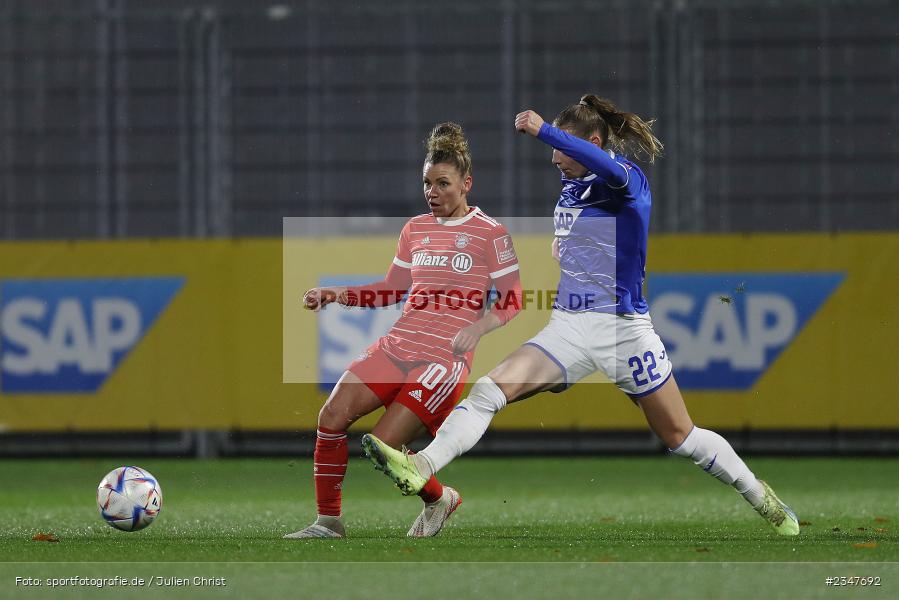 Linda Dallmann, Dietmar-Hopp-Stadion, Hoffenheim, 02.12.2022, sport, action, Fussball, DFB, Dezember 2022, Saison 2022/2023, 9. Spieltag, FFBL, FLYERALARM Frauen-Bundesliga, FCB, TSG, FC Bayern München, TSG Hoffenheim - Bild-ID: 2347692 Linda Dallmann, Dietmar-Hopp-Stadion, Hoffenheim, 02.12.2022, sport, action, Fussball, DFB, Dezember 2022, Saison 2022/2023, 9. Spieltag, FFBL, FLYERALARM Frauen-Bundesliga, FCB, TSG, FC Bayern München, TSG Hoffenheim - Bild-ID: 2347692