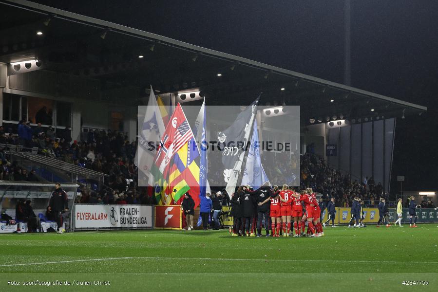 Mannschaftskreis, Dietmar-Hopp-Stadion, Hoffenheim, 02.12.2022, sport, action, Fussball, DFB, Dezember 2022, Saison 2022/2023, 9. Spieltag, FFBL, FLYERALARM Frauen-Bundesliga, FCB, TSG, FC Bayern München, TSG Hoffenheim - Bild-ID: 2347759