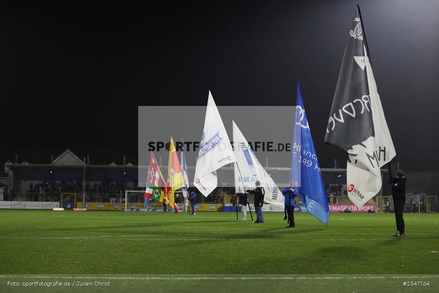 Symbolbild, Fahnen, Dietmar-Hopp-Stadion, Hoffenheim, 02.12.2022, sport, action, Fussball, DFB, Dezember 2022, Saison 2022/2023, 9. Spieltag, FFBL, FLYERALARM Frauen-Bundesliga, FCB, TSG, FC Bayern München, TSG Hoffenheim - Bild-ID: 2347764