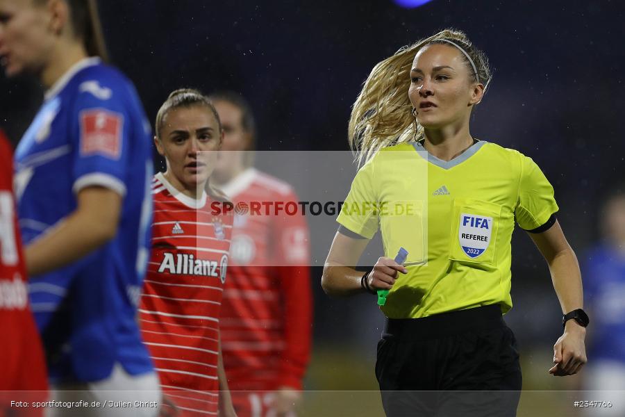 Fabienne Michel, Dietmar-Hopp-Stadion, Hoffenheim, 02.12.2022, sport, action, Fussball, DFB, Dezember 2022, Saison 2022/2023, 9. Spieltag, FFBL, FLYERALARM Frauen-Bundesliga, FCB, TSG, FC Bayern München, TSG Hoffenheim - Bild-ID: 2347766