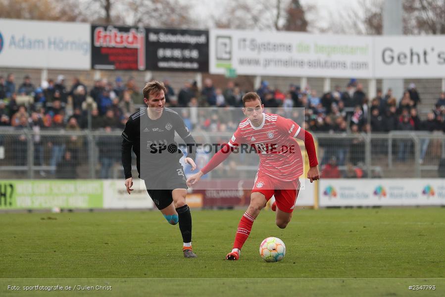 Lovro Zvonarek, Stadion am Schönbusch, Aschaffenburg, 03.12.2022, sport, action, Fussball, BFV, Dezember 2022, Saison 2022/2023, 24. Spieltag, Regionalliga Bayern, FCB, SVA, FC Bayern München II, SV Viktoria Aschaffenburg - Bild-ID: 2347793