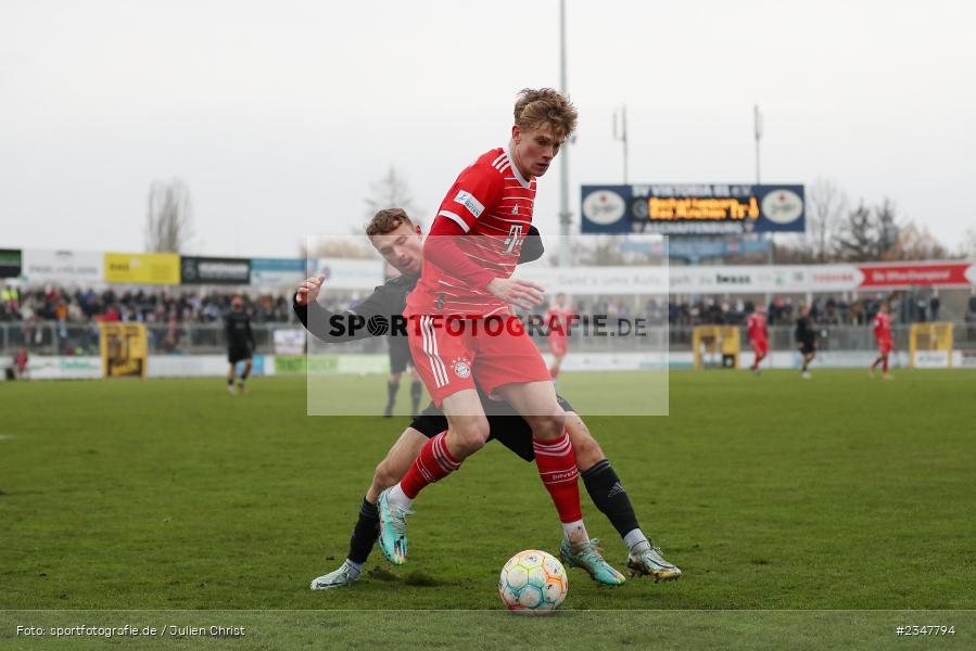 David Herold, Stadion am Schönbusch, Aschaffenburg, 03.12.2022, sport, action, Fussball, BFV, Dezember 2022, Saison 2022/2023, 24. Spieltag, Regionalliga Bayern, FCB, SVA, FC Bayern München II, SV Viktoria Aschaffenburg - Bild-ID: 2347794