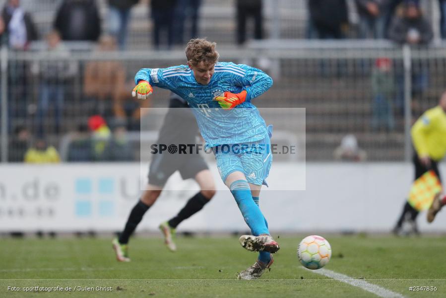 Johannes Schenk, Stadion am Schönbusch, Aschaffenburg, 03.12.2022, sport, action, Fussball, BFV, Dezember 2022, Saison 2022/2023, 24. Spieltag, Regionalliga Bayern, FCB, SVA, FC Bayern München II, SV Viktoria Aschaffenburg - Bild-ID: 2347836