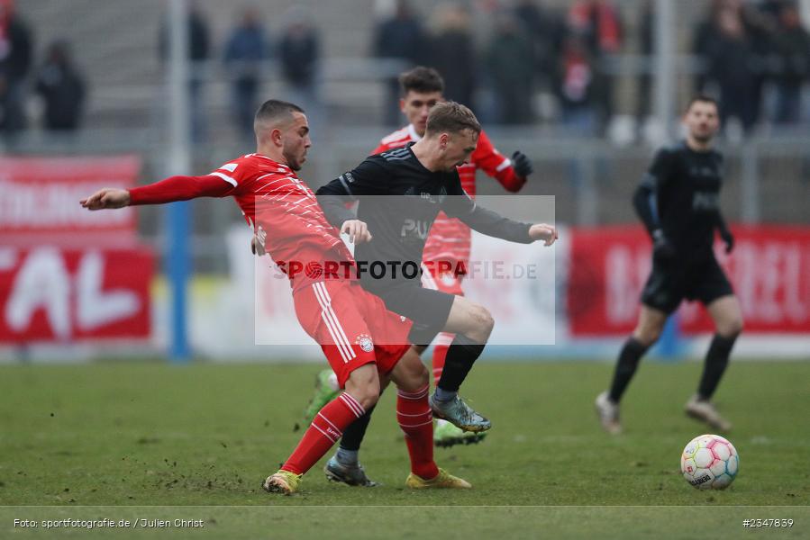 Alexandru Paraschiv, Stadion am Schönbusch, Aschaffenburg, 03.12.2022, sport, action, Fussball, BFV, Dezember 2022, Saison 2022/2023, 24. Spieltag, Regionalliga Bayern, FCB, SVA, FC Bayern München II, SV Viktoria Aschaffenburg - Bild-ID: 2347839
