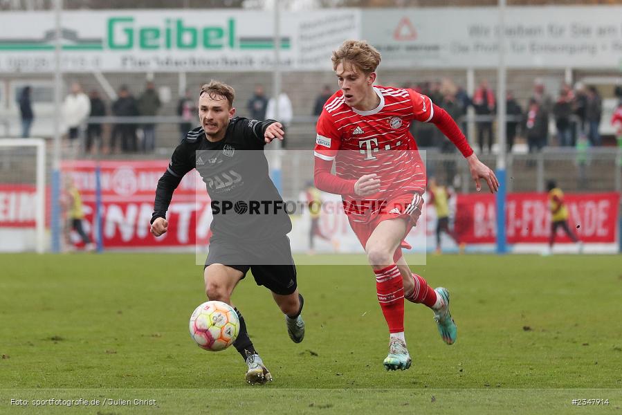 David Herold, Stadion am Schönbusch, Aschaffenburg, 03.12.2022, sport, action, Fussball, BFV, Dezember 2022, Saison 2022/2023, 24. Spieltag, Regionalliga Bayern, FCB, SVA, FC Bayern München II, SV Viktoria Aschaffenburg - Bild-ID: 2347914