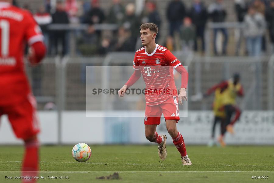 Justin Janitzek, Stadion am Schönbusch, Aschaffenburg, 03.12.2022, sport, action, Fussball, BFV, Dezember 2022, Saison 2022/2023, 24. Spieltag, Regionalliga Bayern, FCB, SVA, FC Bayern München II, SV Viktoria Aschaffenburg - Bild-ID: 2347927