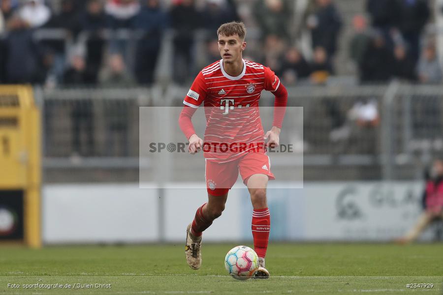 Justin Janitzek, Stadion am Schönbusch, Aschaffenburg, 03.12.2022, sport, action, Fussball, BFV, Dezember 2022, Saison 2022/2023, 24. Spieltag, Regionalliga Bayern, FCB, SVA, FC Bayern München II, SV Viktoria Aschaffenburg - Bild-ID: 2347929