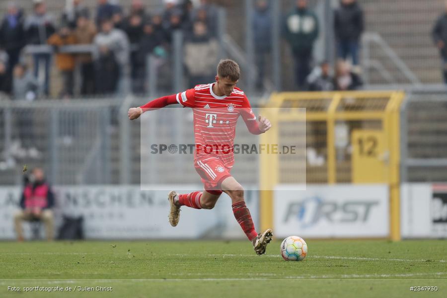 Justin Janitzek, Stadion am Schönbusch, Aschaffenburg, 03.12.2022, sport, action, Fussball, BFV, Dezember 2022, Saison 2022/2023, 24. Spieltag, Regionalliga Bayern, FCB, SVA, FC Bayern München II, SV Viktoria Aschaffenburg - Bild-ID: 2347930