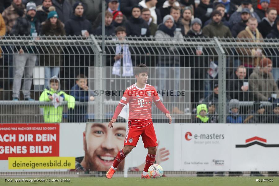 Angelo Brückner, Stadion am Schönbusch, Aschaffenburg, 03.12.2022, sport, action, Fussball, BFV, Dezember 2022, Saison 2022/2023, 24. Spieltag, Regionalliga Bayern, FCB, SVA, FC Bayern München II, SV Viktoria Aschaffenburg - Bild-ID: 2347933
