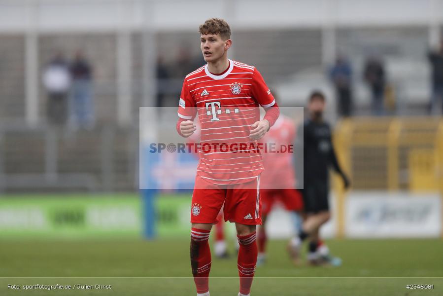 Jahn Herrmann, Stadion am Schönbusch, Aschaffenburg, 03.12.2022, sport, action, Fussball, BFV, Dezember 2022, Saison 2022/2023, 24. Spieltag, Regionalliga Bayern, FCB, SVA, FC Bayern München II, SV Viktoria Aschaffenburg - Bild-ID: 2348081