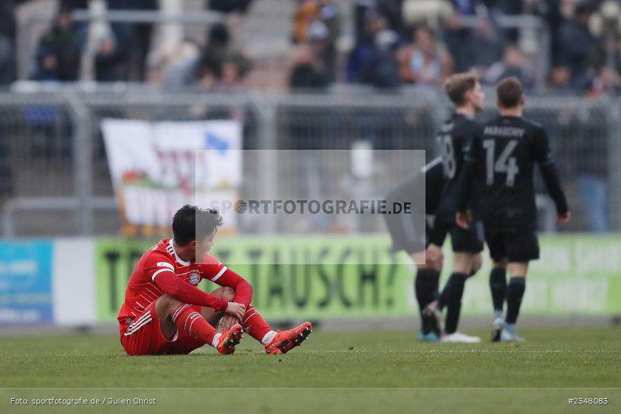 Angelo Brückner, Stadion am Schönbusch, Aschaffenburg, 03.12.2022, sport, action, Fussball, BFV, Dezember 2022, Saison 2022/2023, 24. Spieltag, Regionalliga Bayern, FCB, SVA, FC Bayern München II, SV Viktoria Aschaffenburg - Bild-ID: 2348083