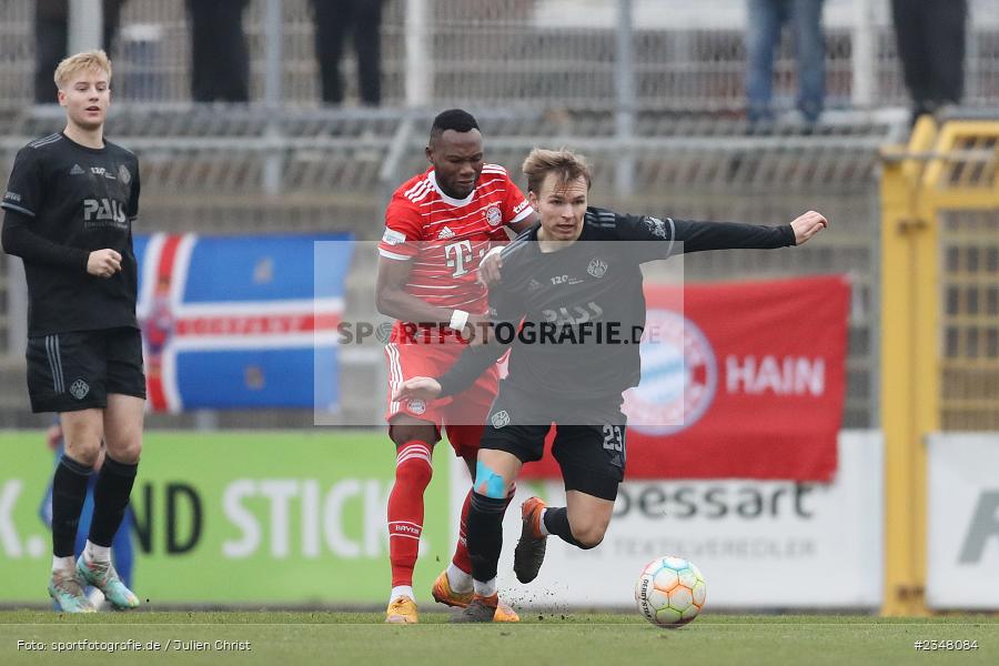 Tom Schulz, Stadion am Schönbusch, Aschaffenburg, 03.12.2022, sport, action, Fussball, BFV, Dezember 2022, Saison 2022/2023, 24. Spieltag, Regionalliga Bayern, FCB, SVA, FC Bayern München II, SV Viktoria Aschaffenburg - Bild-ID: 2348084