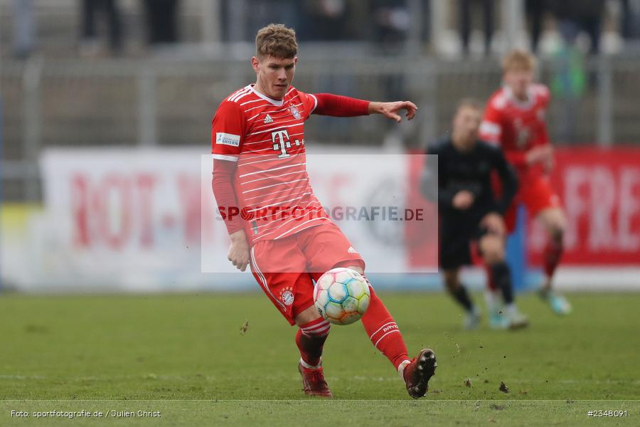 Jahn Herrmann, Stadion am Schönbusch, Aschaffenburg, 03.12.2022, sport, action, Fussball, BFV, Dezember 2022, Saison 2022/2023, 24. Spieltag, Regionalliga Bayern, FCB, SVA, FC Bayern München II, SV Viktoria Aschaffenburg - Bild-ID: 2348091