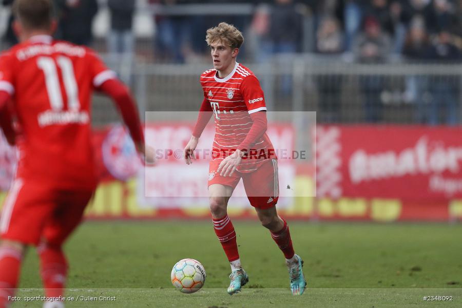David Herold, Stadion am Schönbusch, Aschaffenburg, 03.12.2022, sport, action, Fussball, BFV, Dezember 2022, Saison 2022/2023, 24. Spieltag, Regionalliga Bayern, FCB, SVA, FC Bayern München II, SV Viktoria Aschaffenburg - Bild-ID: 2348092