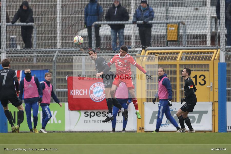 Hamza Boutakhrit, Stadion am Schönbusch, Aschaffenburg, 03.12.2022, sport, action, Fussball, BFV, Dezember 2022, Saison 2022/2023, 24. Spieltag, Regionalliga Bayern, FCB, SVA, FC Bayern München II, SV Viktoria Aschaffenburg - Bild-ID: 2348094