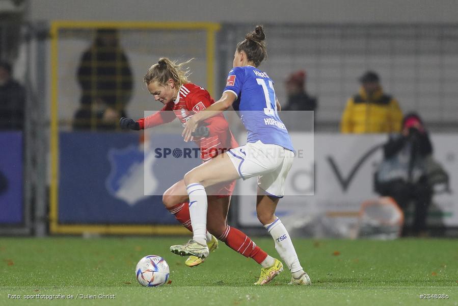 Maximiliane Rall, Dietmar-Hopp-Stadion, Hoffenheim, 02.12.2022, sport, action, Fussball, DFB, Dezember 2022, Saison 2022/2023, 9. Spieltag, FFBL, FLYERALARM Frauen-Bundesliga, FCB, TSG, FC Bayern München, TSG Hoffenheim - Bild-ID: 2348286
