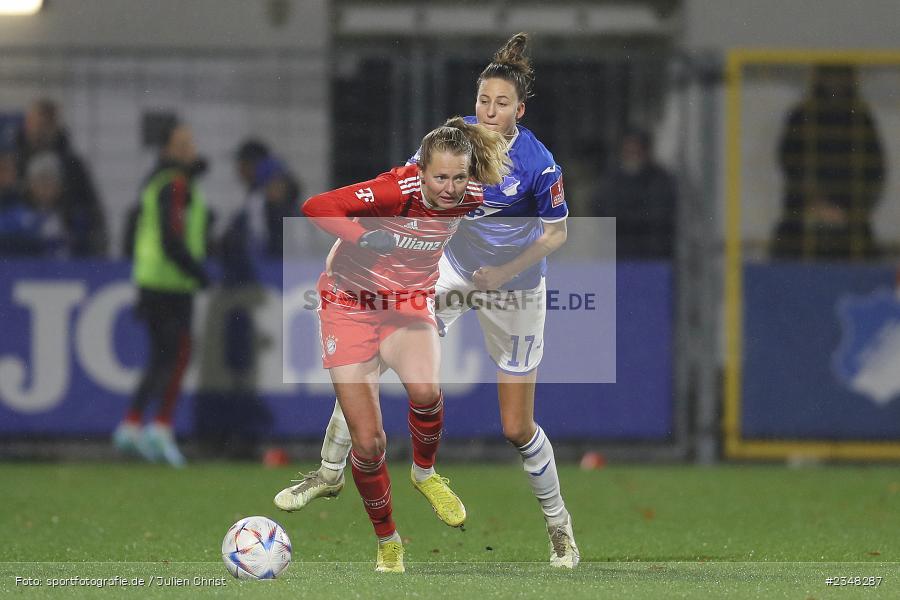 Maximiliane Rall, Dietmar-Hopp-Stadion, Hoffenheim, 02.12.2022, sport, action, Fussball, DFB, Dezember 2022, Saison 2022/2023, 9. Spieltag, FFBL, FLYERALARM Frauen-Bundesliga, FCB, TSG, FC Bayern München, TSG Hoffenheim - Bild-ID: 2348287
