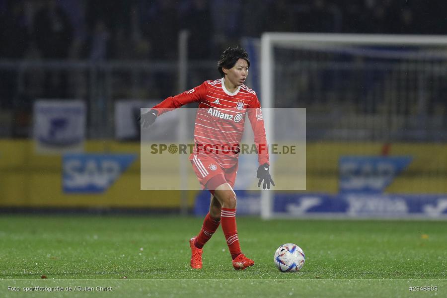 Saki Kumagai, Dietmar-Hopp-Stadion, Hoffenheim, 02.12.2022, sport, action, Fussball, DFB, Dezember 2022, Saison 2022/2023, 9. Spieltag, FFBL, FLYERALARM Frauen-Bundesliga, FCB, TSG, FC Bayern München, TSG Hoffenheim - Bild-ID: 2348303 Saki Kumagai, Dietmar-Hopp-Stadion, Hoffenheim, 02.12.2022, sport, action, Fussball, DFB, Dezember 2022, Saison 2022/2023, 9. Spieltag, FFBL, FLYERALARM Frauen-Bundesliga, FCB, TSG, FC Bayern München, TSG Hoffenheim - Bild-ID: 2348303