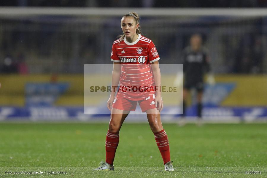 Georgia Stanway, Dietmar-Hopp-Stadion, Hoffenheim, 02.12.2022, sport, action, Fussball, DFB, Dezember 2022, Saison 2022/2023, 9. Spieltag, FFBL, FLYERALARM Frauen-Bundesliga, FCB, TSG, FC Bayern München, TSG Hoffenheim - Bild-ID: 2348312