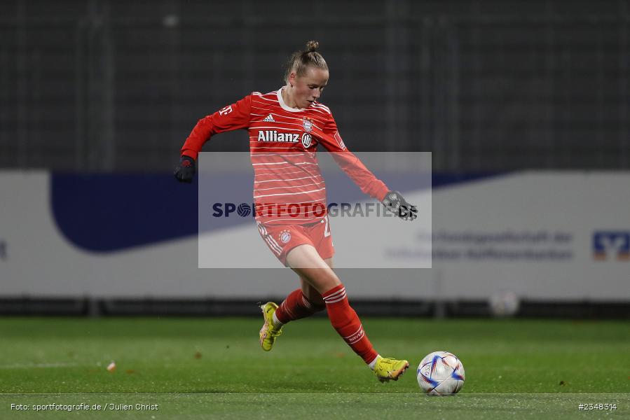 Franziska Kett, Dietmar-Hopp-Stadion, Hoffenheim, 02.12.2022, sport, action, Fussball, DFB, Dezember 2022, Saison 2022/2023, 9. Spieltag, FFBL, FLYERALARM Frauen-Bundesliga, FCB, TSG, FC Bayern München, TSG Hoffenheim - Bild-ID: 2348314